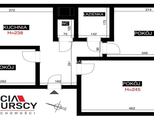 3pok (oddzielne) ok 45,5m2 os.Podwawelskie