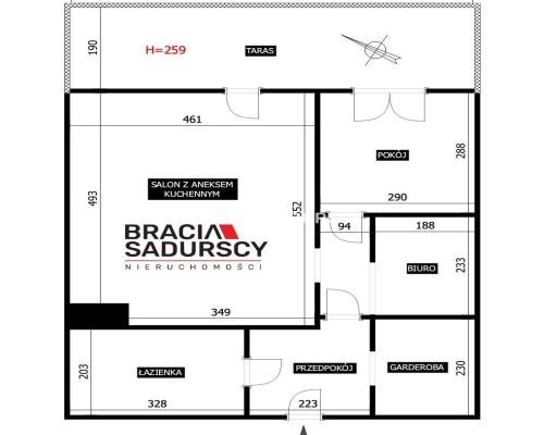Nowoczesne 2 pok ok 56,2  Centrum Krakowa
