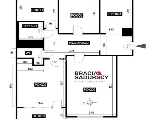 4 osobne pokoje świetnie skomunikowane W. Duchacka