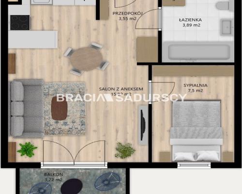 Nowoczesne  mieszkanie 2 pokojowe z parkingiem.