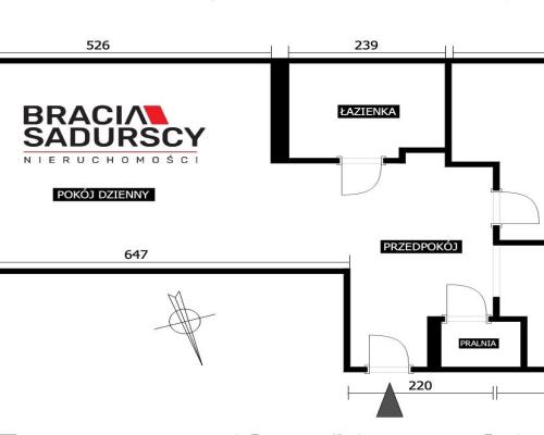 Apartament 2, 3 pokoje z balkonem Podgórze