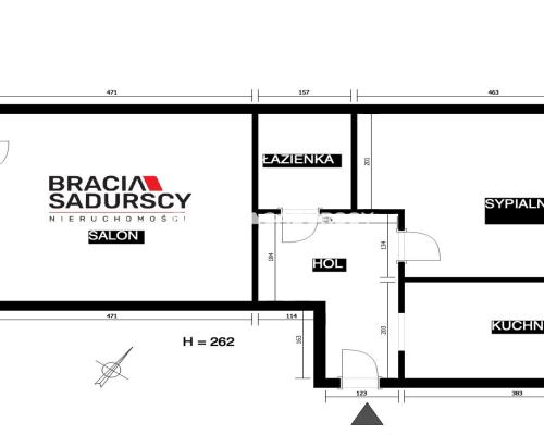 Dwupokojowe jasne mieszkanie w centrum.