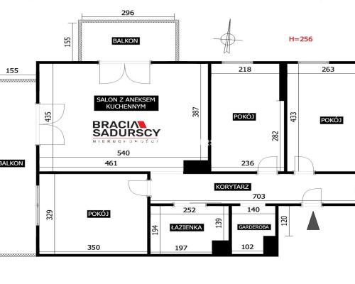 M 72-M2 4 POK APARTAMENT GARDEROBA BALKON ŻABINIEC