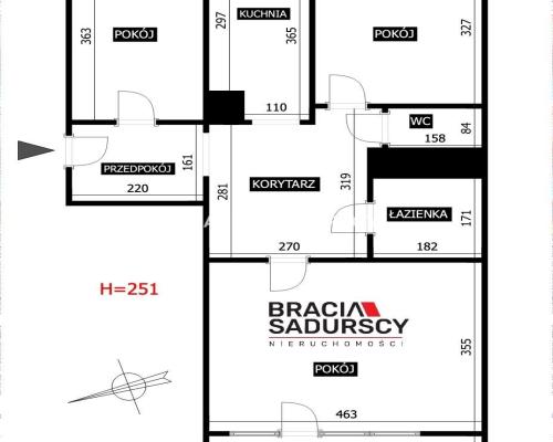 Kraków, Podgórze Duchackie - 3‑pokojowe mieszkanie, 55,7 m²   Na sprzedaż ustawne, trzypokojowe mieszkanie