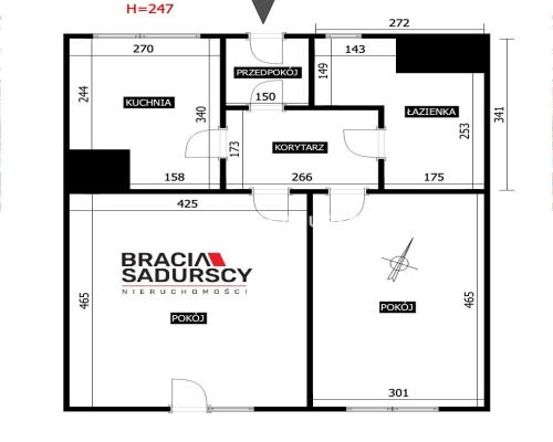 Kraków, Mistrzejowice - 2 pokoje 53 m²    Oferujemy przestronne 2-pokojowe mieszkanie o powierzchni 53,02 m²