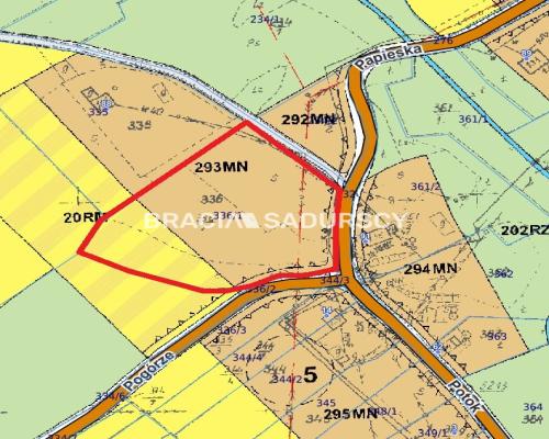 Działka budowlana 8900 m2 Poręba Żegoty