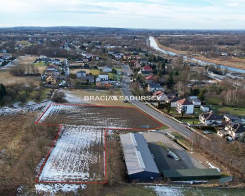 Działka budowlana w Jaśkowicach k/Skawiny gm. Skawina, powiat krakowski. Działka o powierzchni 6200 m2 i wymiarach części gł&oa