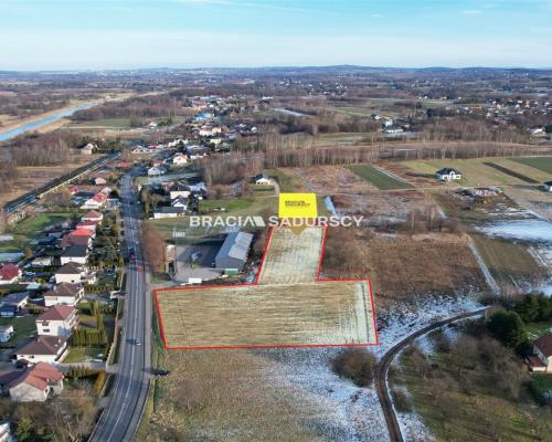 Działka budowlana w Jaśkowicach k/Skawiny gm. Skawina, powiat krakowski. Działka o powierzchni 6200 m2 i wymiarach części gł&oa