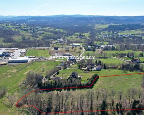 Widokowa działka budowlana w Głogoczowie
