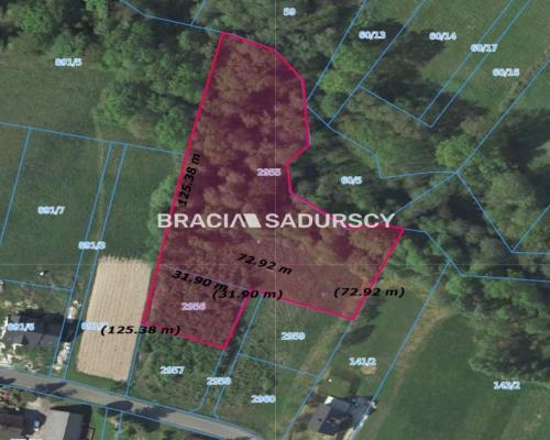 Działka budowlano-leśna. Siepraw.