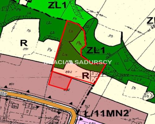 Działka budowlano-leśna. Siepraw.