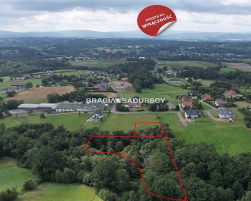 Działka budowlano-leśna. Siepraw.