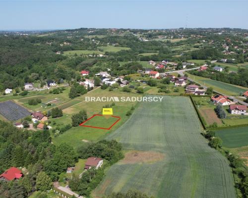 GRAJÓW, GMINA WIELICZKA, DZIAŁKA BUDOWLANA O POW. 1145 m 2 .   Widokowa działka budowlana w zacisznym spokojnym miejsc