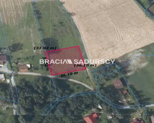 GRAJÓW, GMINA WIELICZKA, DZIAŁKA BUDOWLANA O POW. 1145 m 2 .   Widokowa działka budowlana w zacisznym spokojnym miejsc