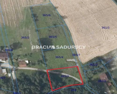 GRAJÓW, GMINA WIELICZKA, DZIAŁKA BUDOWLANA O POW. 1145 m 2 .   Widokowa działka budowlana w zacisznym spokojnym miejsc