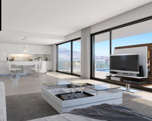 Wille z górach z widokiem na morze