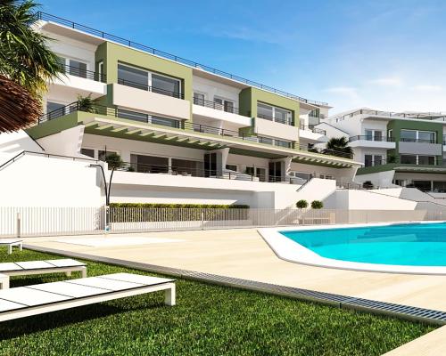 Penthouse z widokiem na góry i morze w Gandii