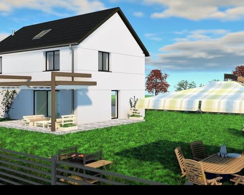 Luksusowy dom z piętrem i użytkowym poddaszem – 110 m² elegancji i nowoczesnego komfortu