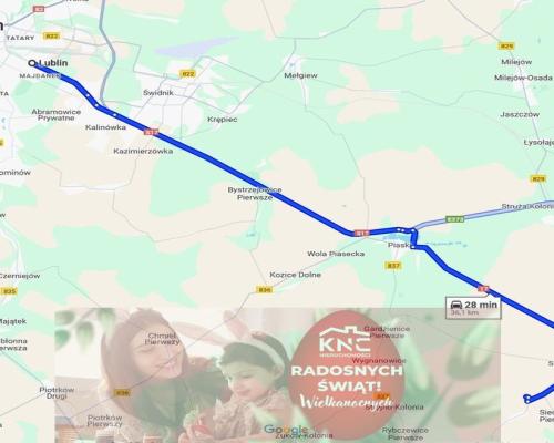 Siedlisko na wsi 35 km od Lublina.