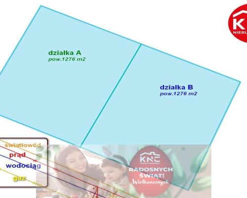 Działka budowlana, media 100 %