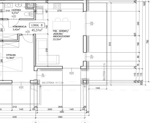 Popów | mieszkanie | 2 pokoje | 1 piętro | taras