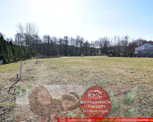 B ładna działka z domkiem letniskowym, własny las.