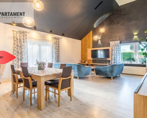 Murowaniec - piękny dom z antresolą i ogrodem