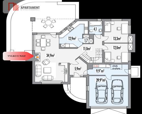 Duży dom wg projektu Lawenda 2 do wykończenia