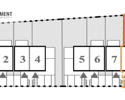 Ostatni skrajny segment z dużym ogrodem