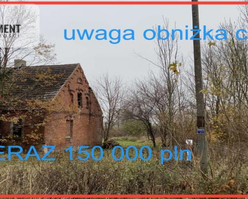 Duża działka z domem do odbudowy bądź rozbiórki