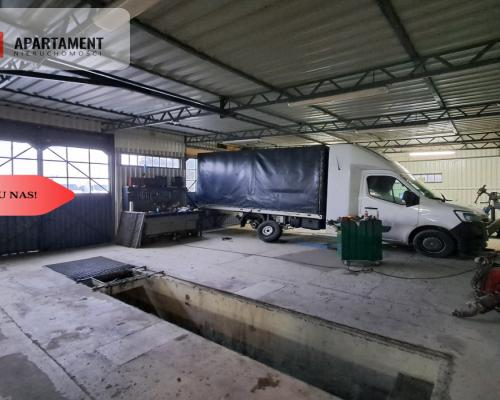 Magazyn z warsztatem samochodowym