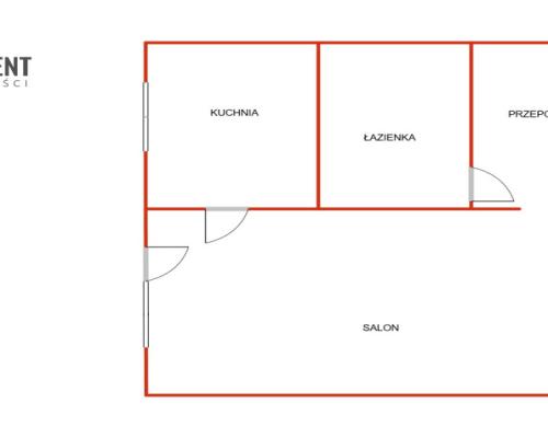 Kawalerka na 1 piętrze w centrum