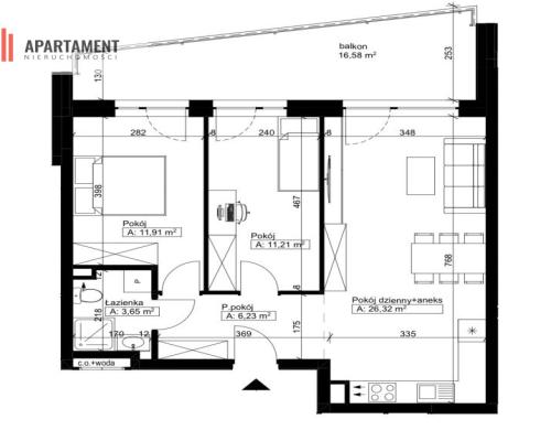 Ekskluzywne mieszkanie w Niemczu z dużym balkonem