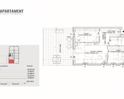 Unikatowe mieszkanie  59m2 + taras 38m2!!