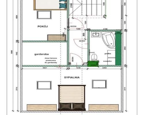 4 pokoje/92 m²/bez pcc/I piętro