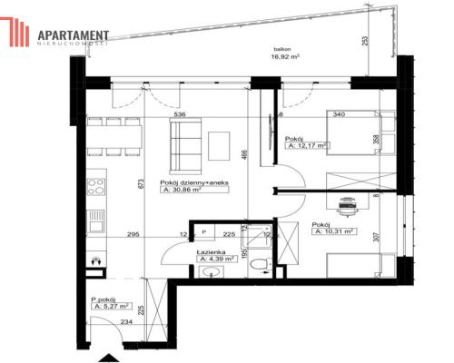 Ekskluzywne mieszkanie w Niemczu z dużym balkonem