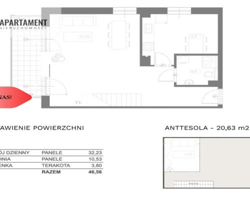 Prestiżowe trzypokojowe z antresolą