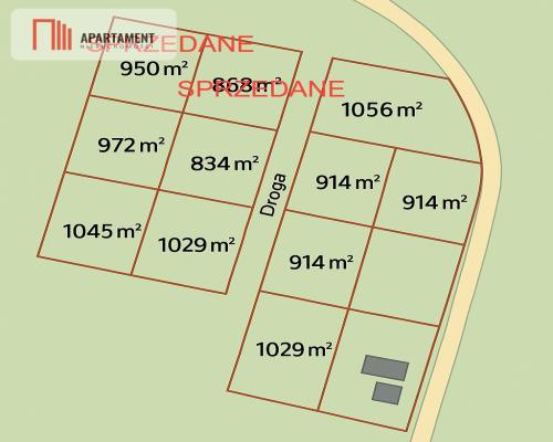 Iwno-działki budowlane koło Kcyni od 800m2 do 1056