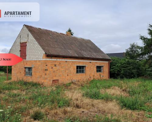 Działka z budynkiem gospodarczym/mieszkalnym