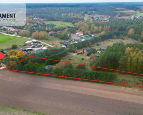 Urokliwa Działka 3500 m² przy Lesie, ogrodzona