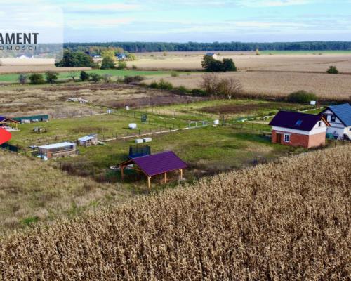 Działka z murowanym Domkiem 30m2. Blisko Wrocławia