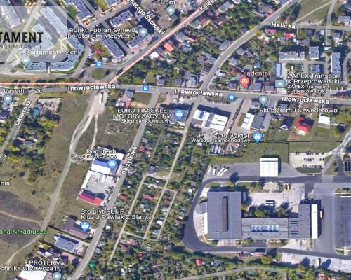 Działka inwestycyjna - market, przychodnia