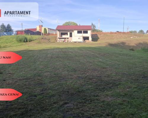 Duża Działka z domem w budowie z dostępem do rzeki