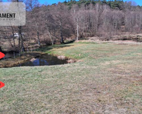 Duża Działka z domem w budowie z dostępem do rzeki