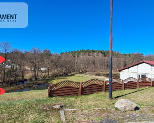 Duża Działka z domem w budowie z dostępem do rzeki
