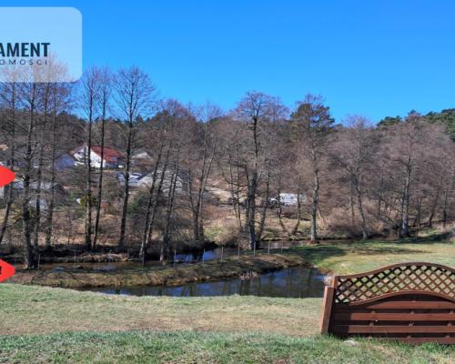 Duża Działka z domem w budowie z dostępem do rzeki