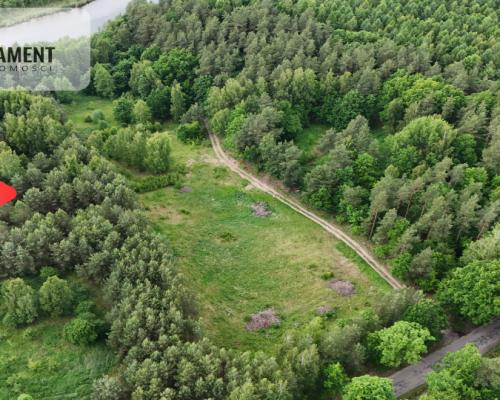 Działka z linią brzegową – Mazury, media, WZ!