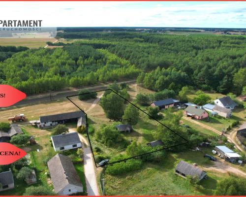 Działka budowlana z drewnianym domkiem.Tylko u nas