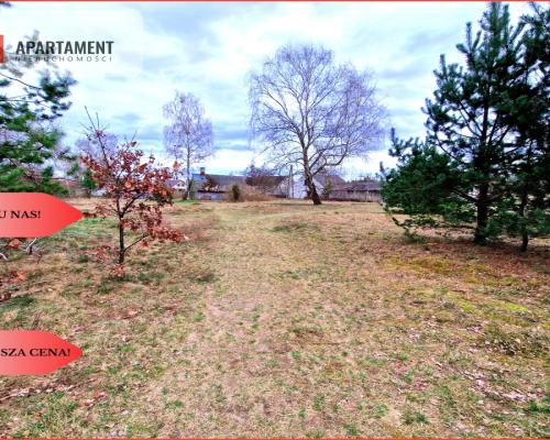 Działka budowlana z drewnianym domkiem.Tylko u nas