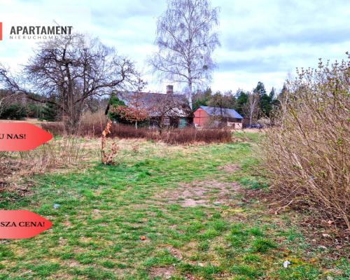 Działka budowlana z drewnianym domkiem.Tylko u nas